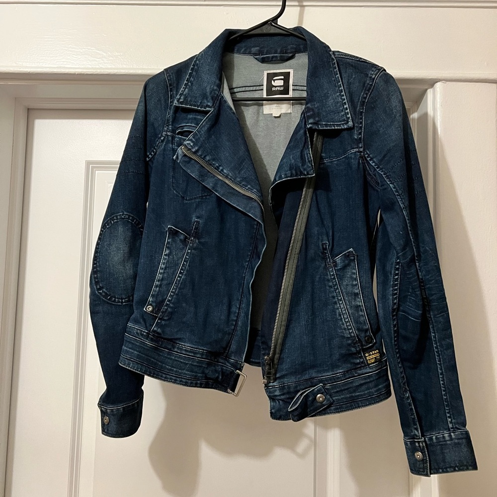 G star asymmetrical jean jacket